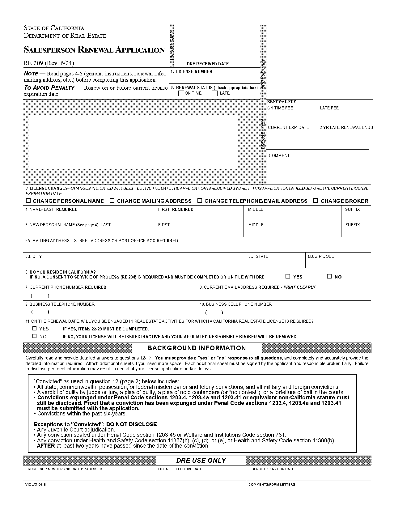 california license renewal in person