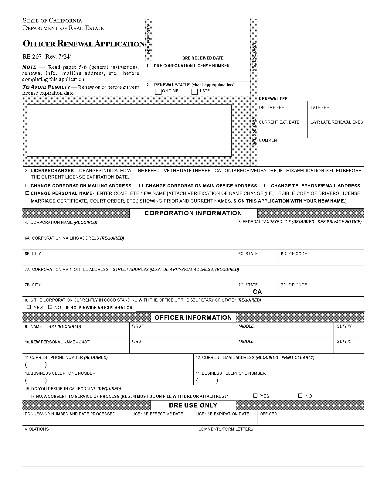 california license renewal in person